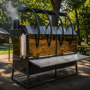 Гриль-бочка з чавунними решітками від BBQ CHEF